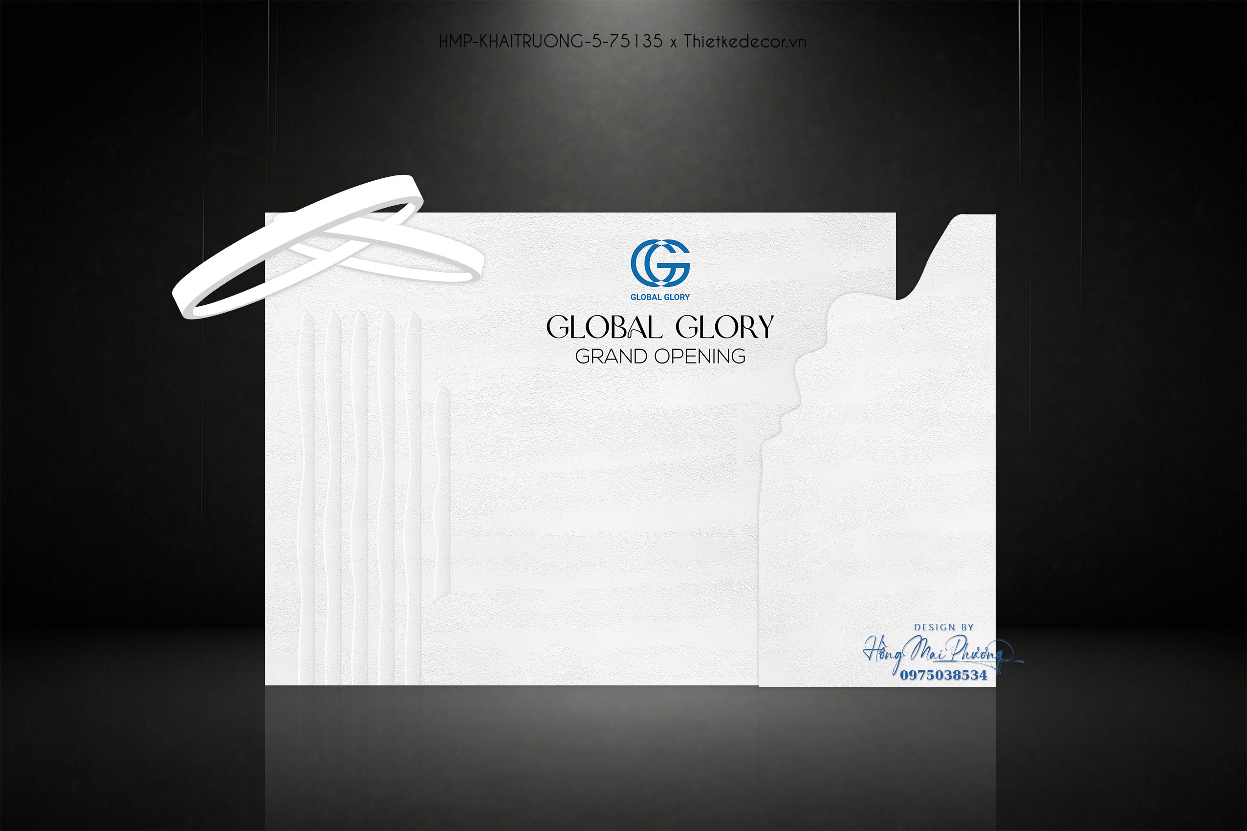 Khai trương tone trắng đơn giản sang trọng